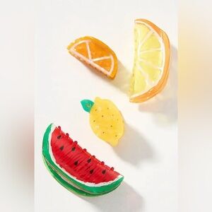 Anthropologie Fruit Icon Hair Claw Clip Set